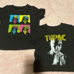 Black Graphic Kids T-Shirts Set
